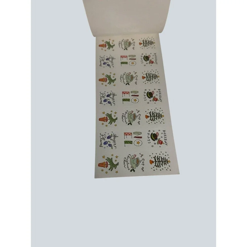 Vintage Color Clings 168 Holiday Stickers Book Christmas Sticker Collection Pape